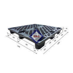 Pallet nhựa 9 chân cốc HT1111140D kích thước 1100 x 1100 x 140 mm