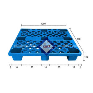 Pallet nhựa 9 chân cốc HT1280140 kích thước L1200 x W800 x H140 mm